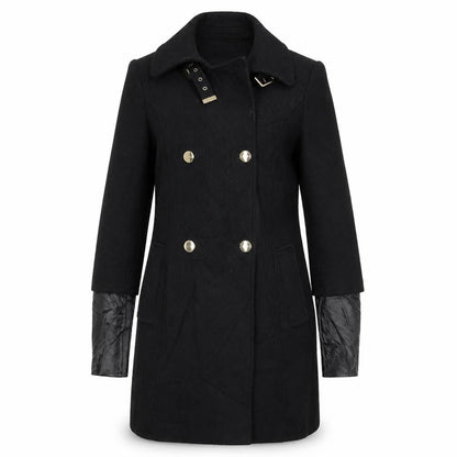 Womens UK Size 12 Dorothy Perkins Black Overcoat
