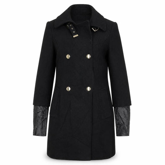 Womens UK Size 12 Dorothy Perkins Black Overcoat