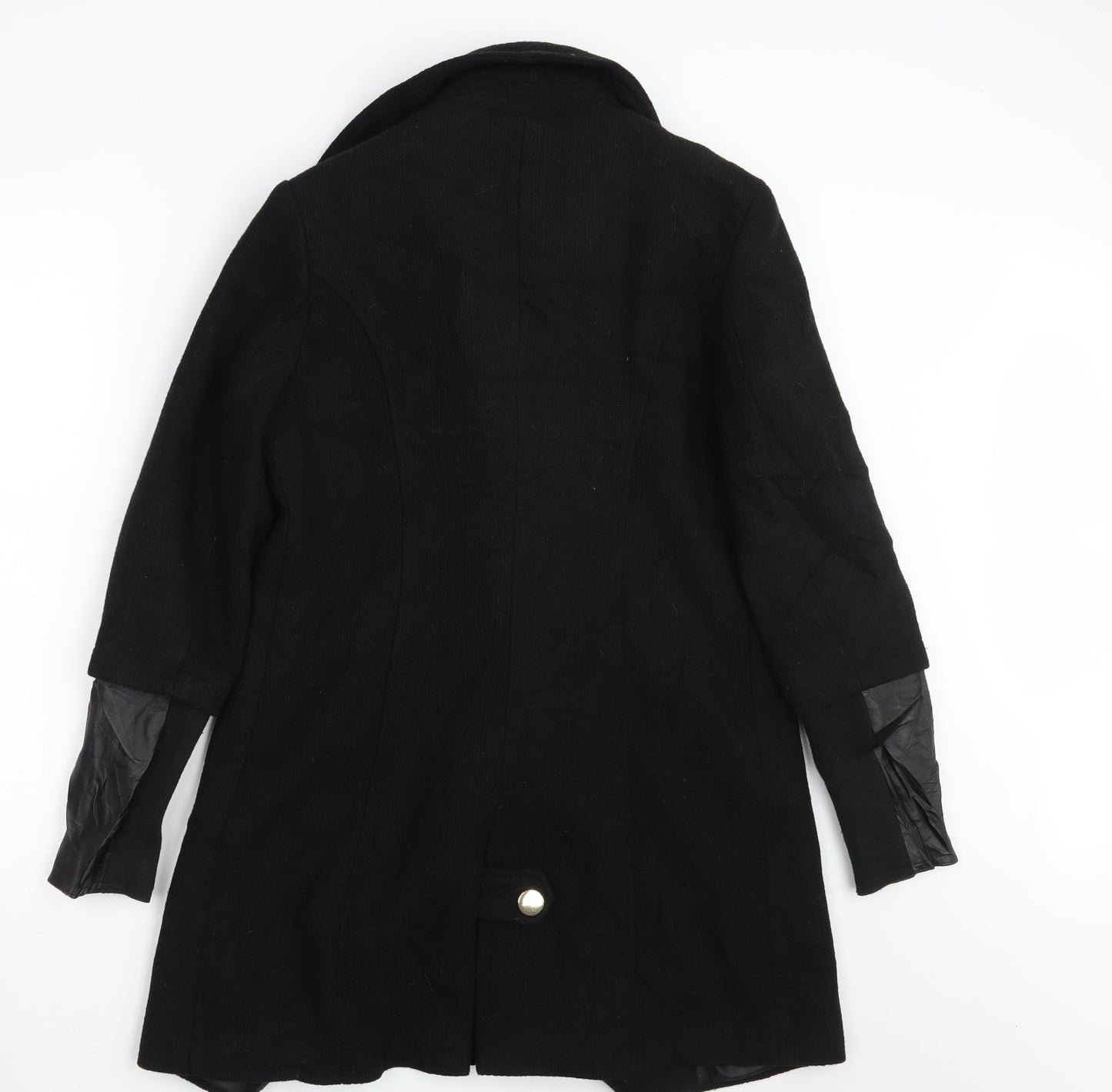 Womens UK Size 12 Dorothy Perkins Black Overcoat