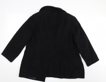 Womens UK Size 16 Marcona Black Overcoat