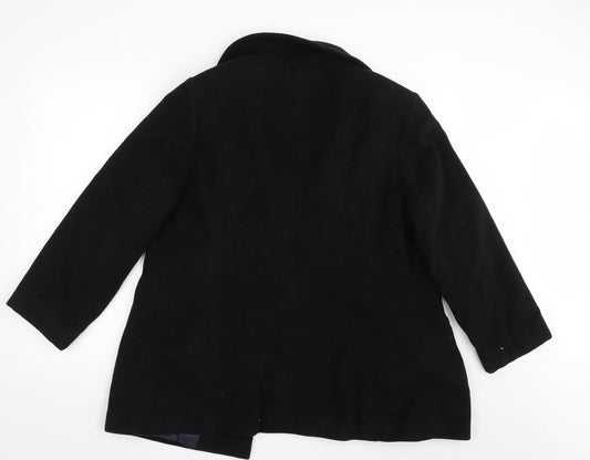 Womens UK Size 16 Marcona Black Overcoat