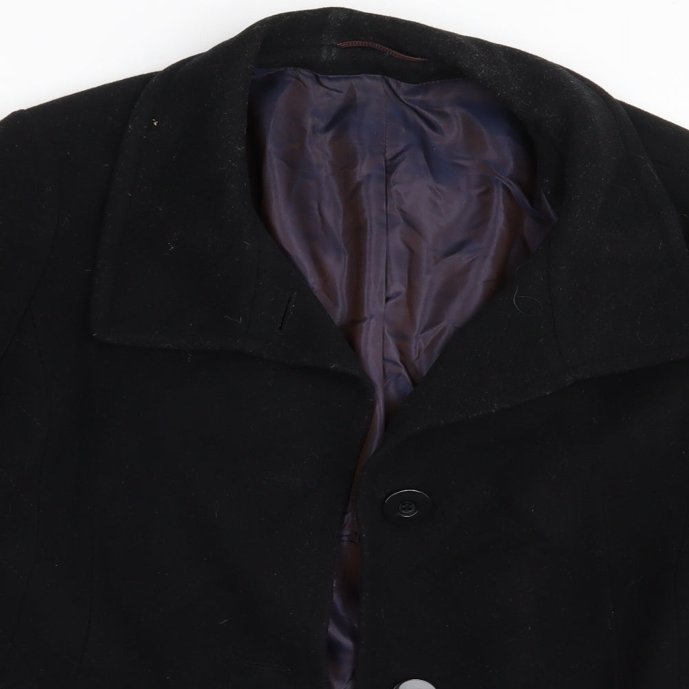 Womens UK Size 16 Marcona Black Overcoat