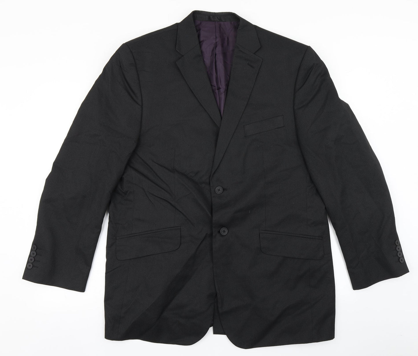 F&F Mens Black Striped  Jacket Blazer Size 44