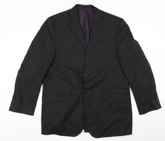 F&F Mens Black Striped  Jacket Blazer Size 44