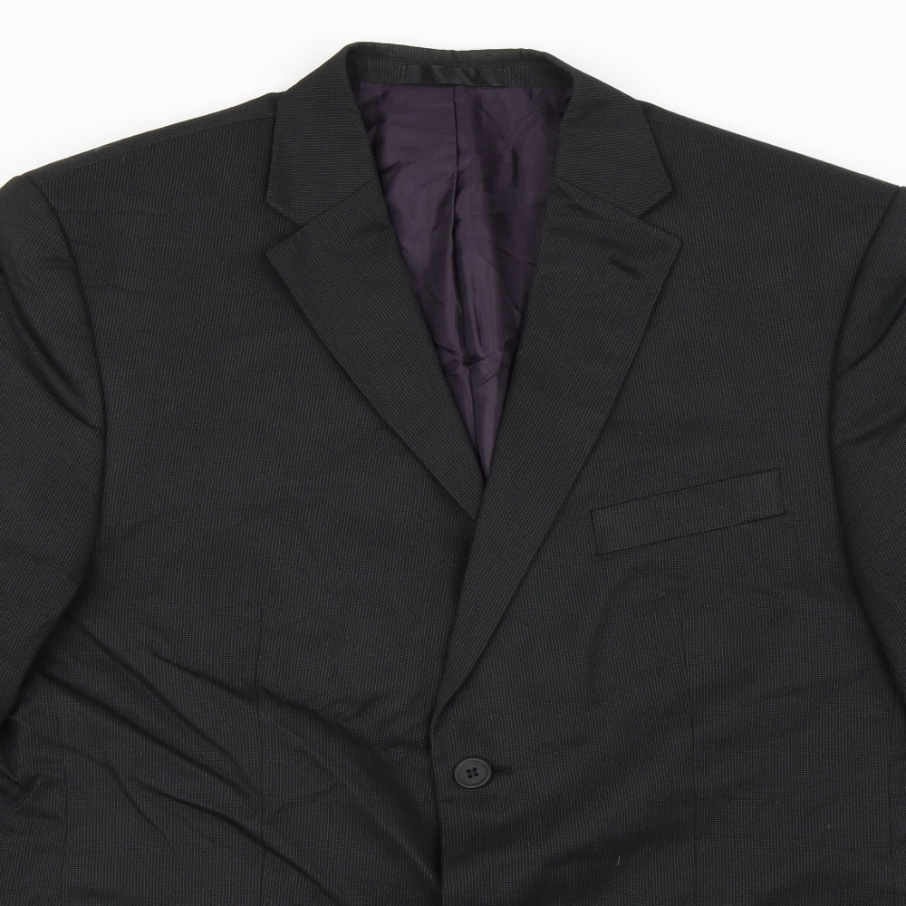 F&F Mens Black Striped  Jacket Blazer Size 44