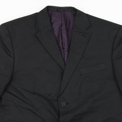 F&F Mens Black Striped  Jacket Blazer Size 44