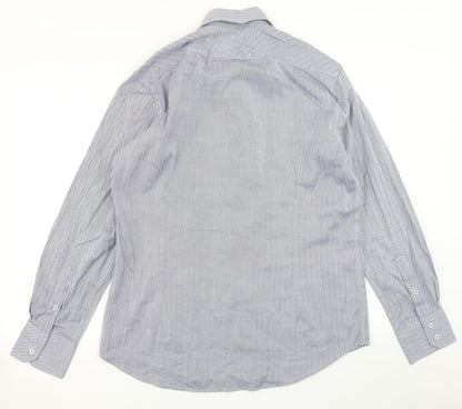 WE Mens Blue Herringbone   Button-Up Size S