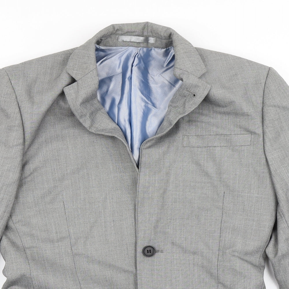 Mens UK Size 34 Cedar Wood State Regular Grey Suit Jacket