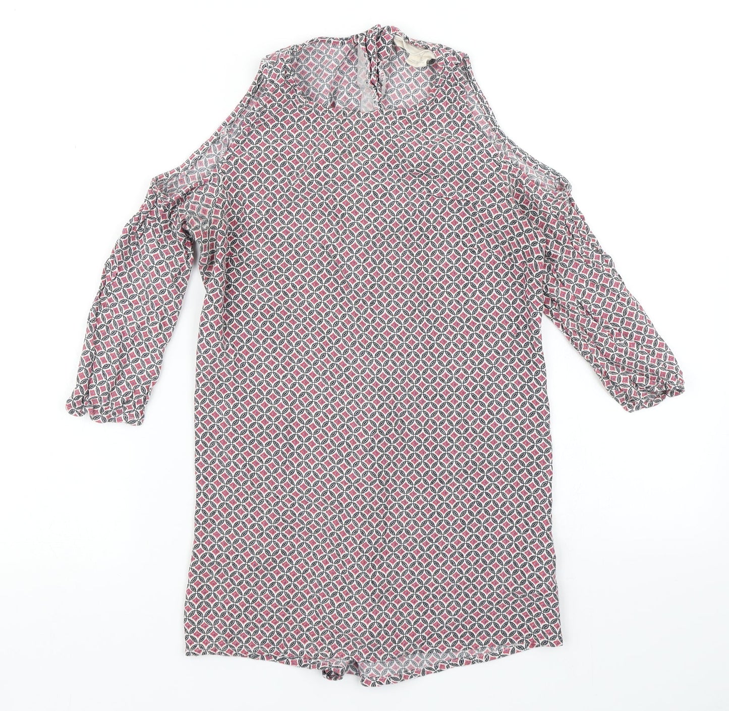 Staring at Stars Womens Pink Argyle/Diamond  Basic Blouse Size S  - Cold Shoulder