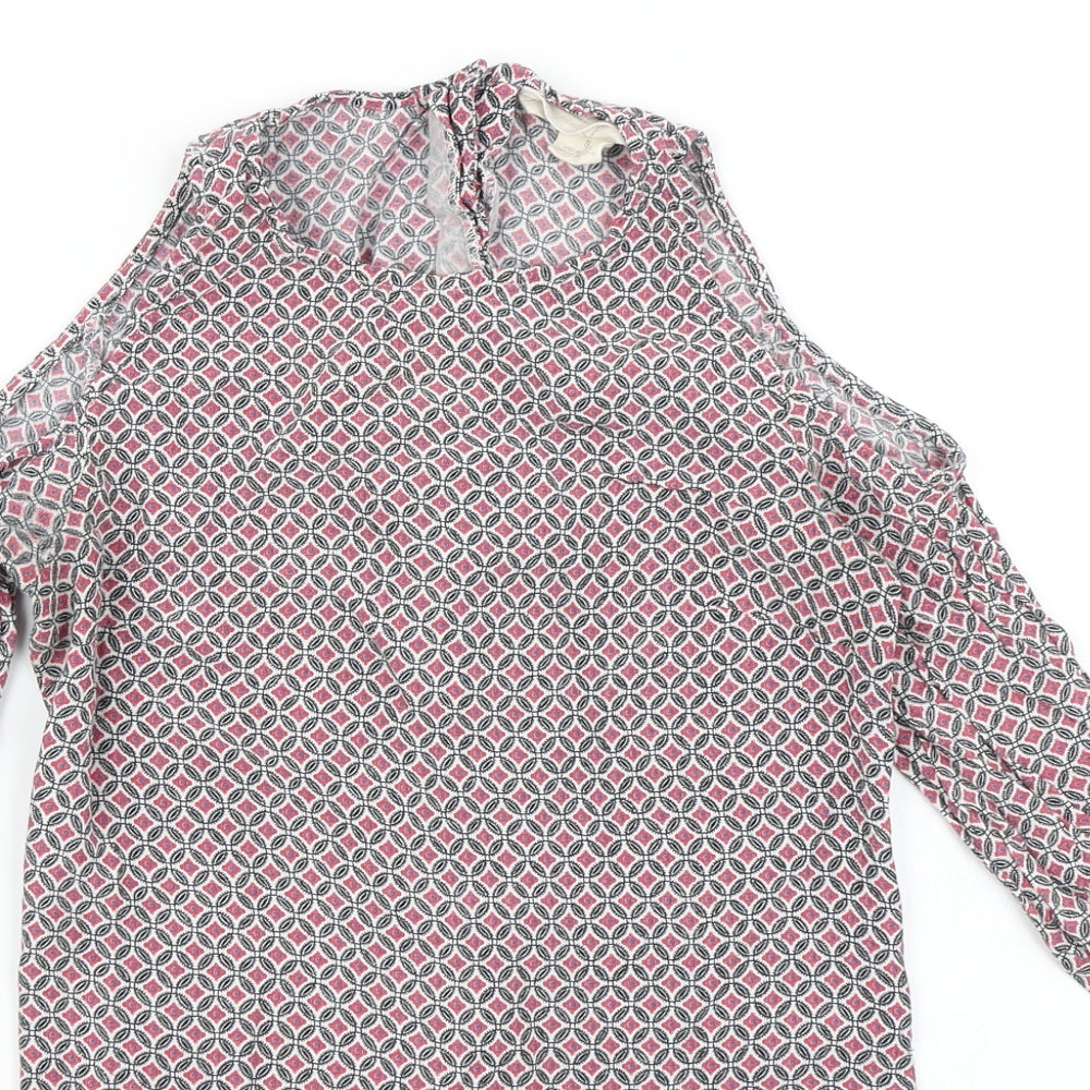 Staring at Stars Womens Pink Argyle/Diamond  Basic Blouse Size S  - Cold Shoulder