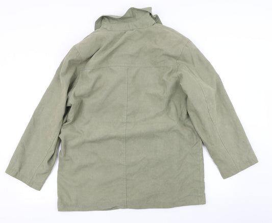 Womens UK Size 12 Preworn Green Overcoat