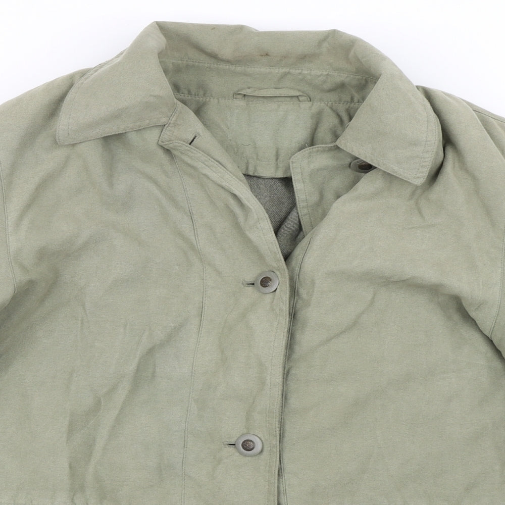 Womens UK Size 12 Preworn Green Overcoat