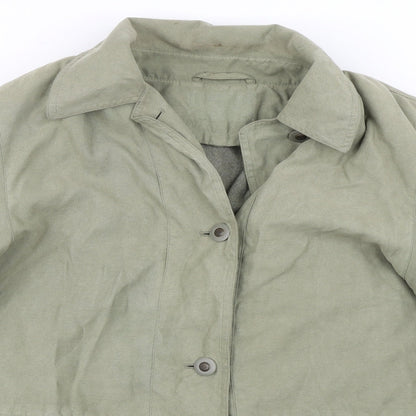 Womens UK Size 12 Preworn Green Overcoat