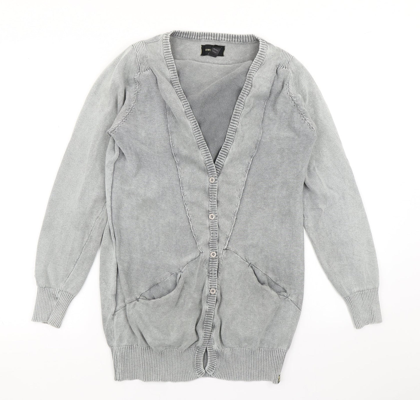 Womens UK Size 10 Insight Grey Cardigan Jumper