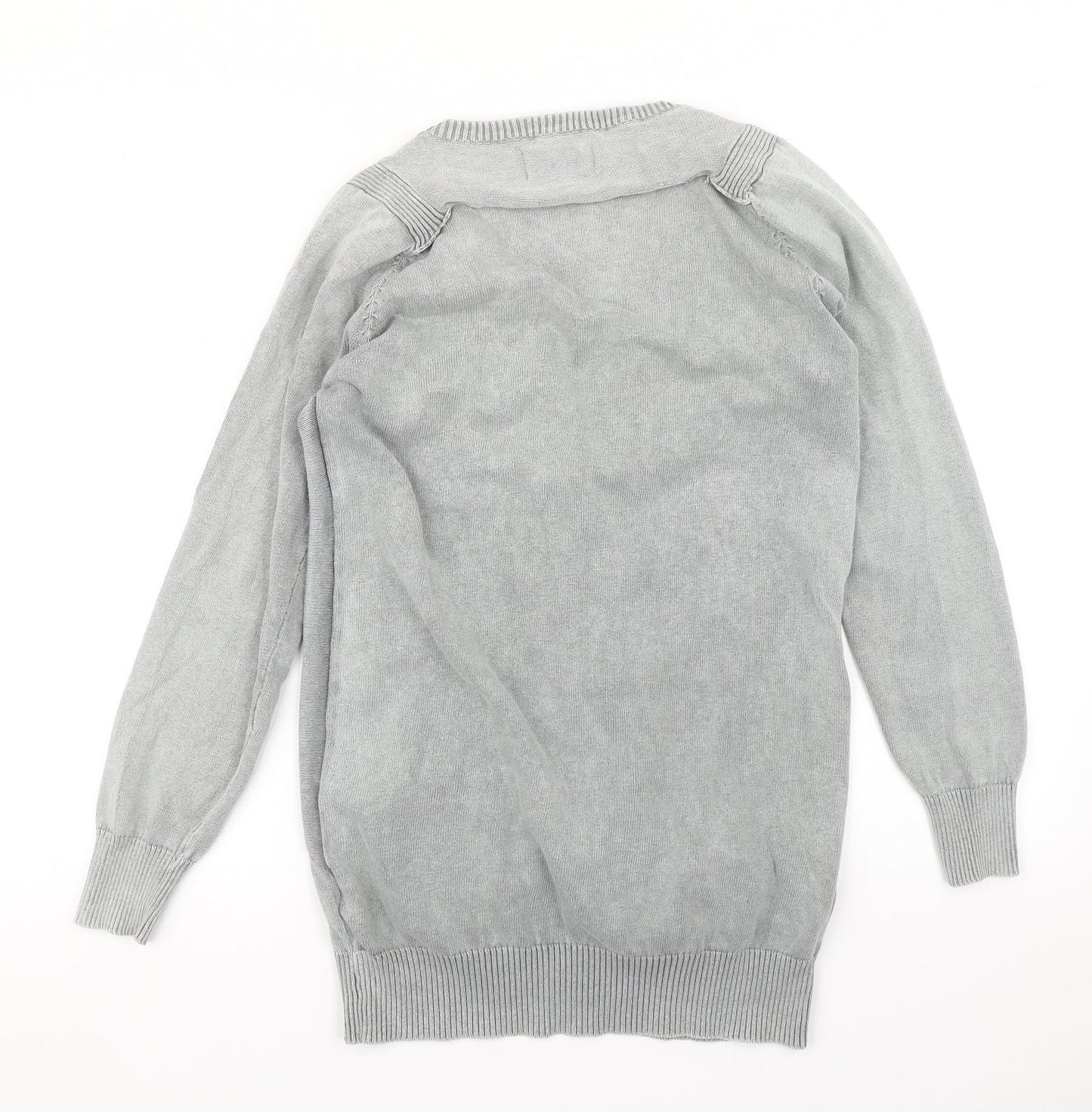 Womens UK Size 10 Insight Grey Cardigan Jumper