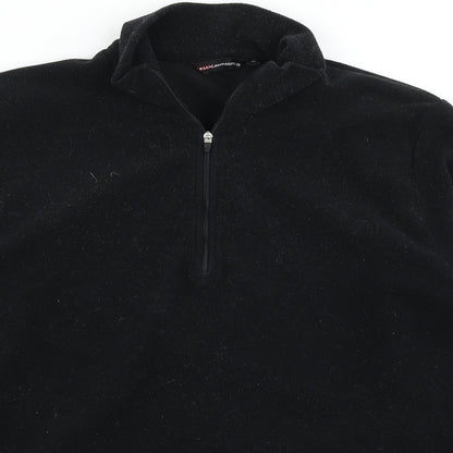 Flli Campagnolo Mens Black  Fleece Pullover Sweatshirt Size S