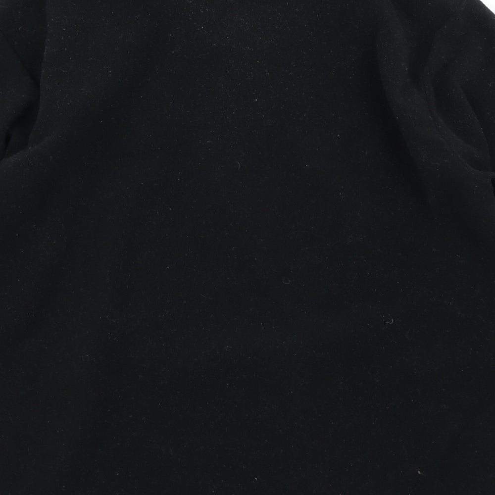 Flli Campagnolo Mens Black  Fleece Pullover Sweatshirt Size S