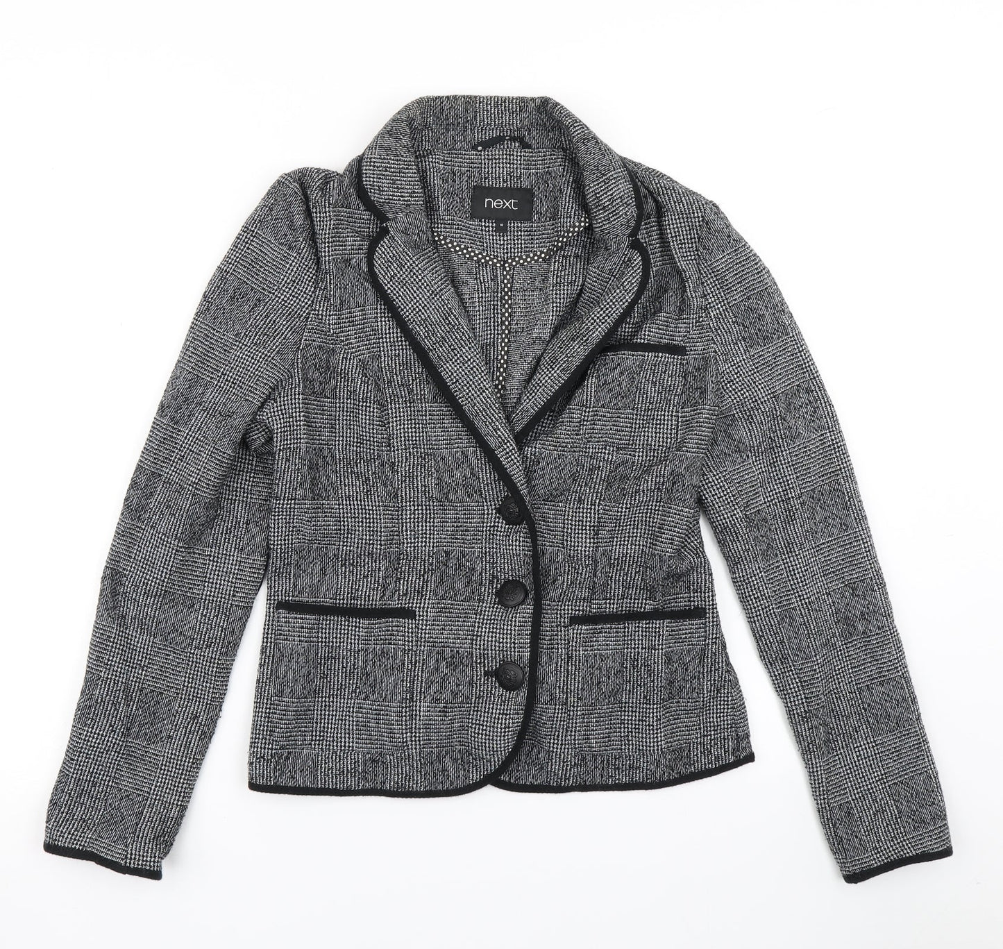 NEXT Womens Grey Check  Jacket Blazer Size 10