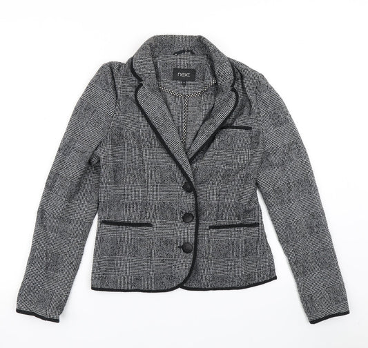 NEXT Womens Grey Check  Jacket Blazer Size 10