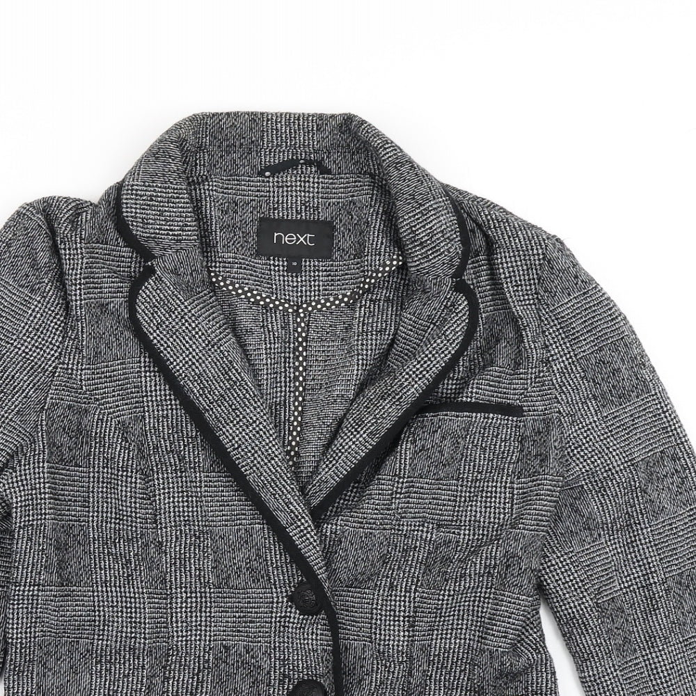 NEXT Womens Grey Check  Jacket Blazer Size 10