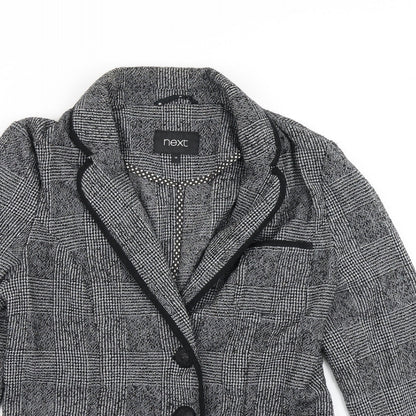 NEXT Womens Grey Check  Jacket Blazer Size 10