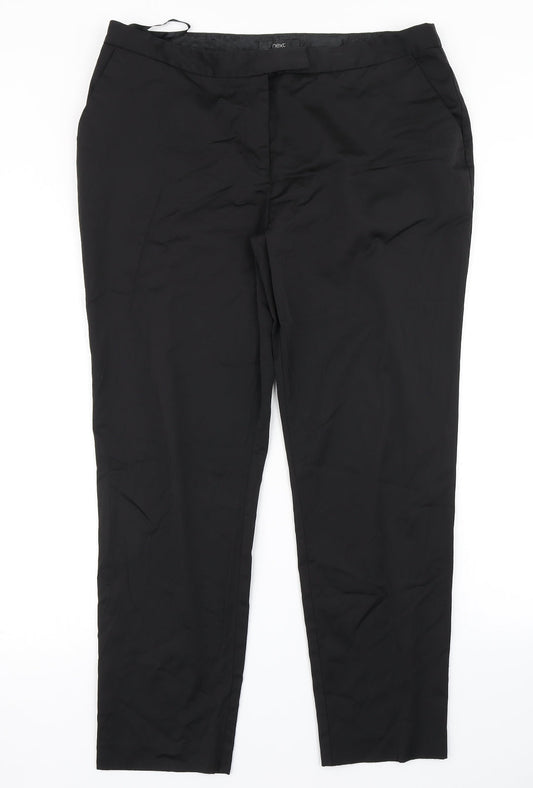 Womens UK Size 36 in NEXT Regular Fit Dress Pants Black Trousers