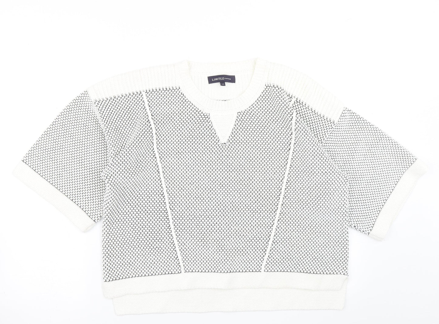 Womens UK Size 14 M&S White Pullover Jumper