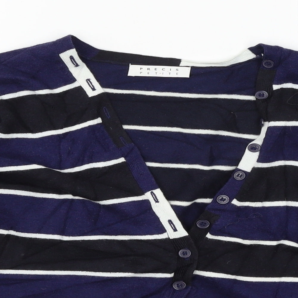 Womens UK Size M Precis Blue Cardigan Jumper