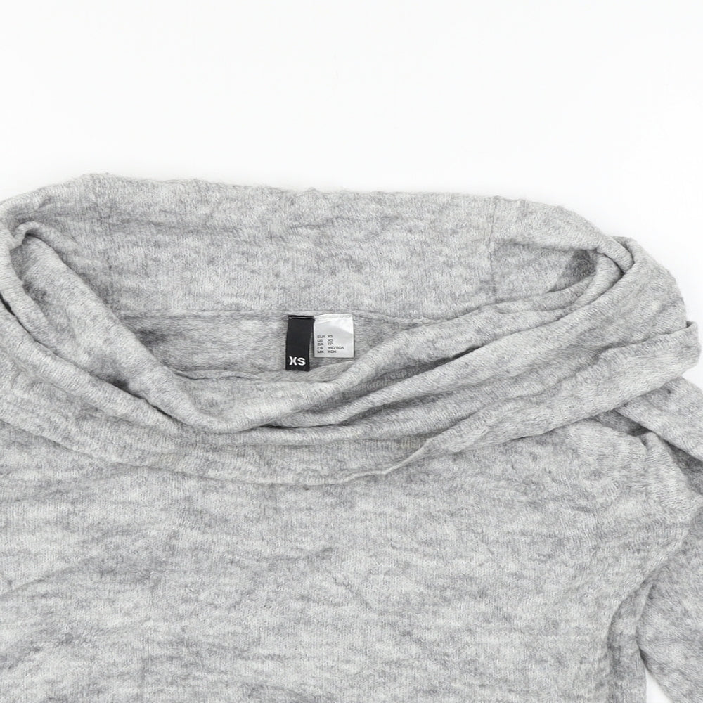 Womens UK Size XS Divided by H&M Grey Pullover Jumper