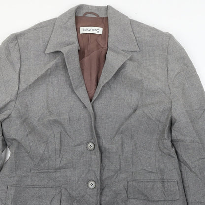 Bianca Womens Grey   Jacket Suit Jacket Size 16  - ombre