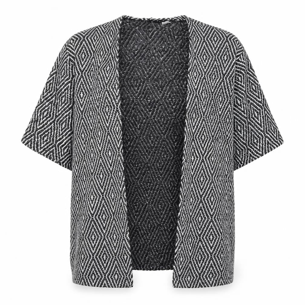 Front view of H&M women’s multicoloured knit cardigan jumper, size S