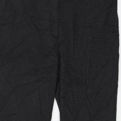 Warehouse Womens Black Polka Dot  Trousers  Size 14 L27 in
