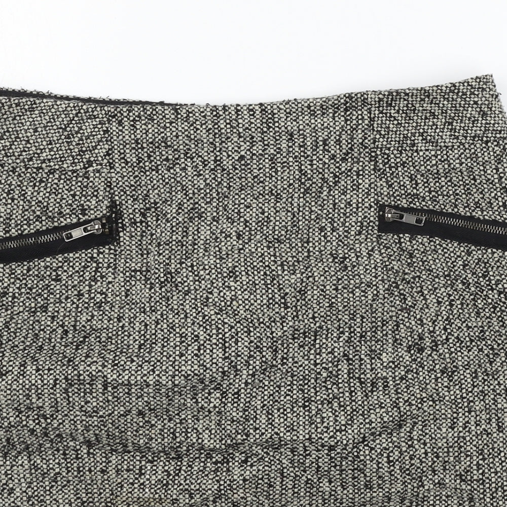 FOREVER 21 Womens Grey   A-Line Skirt Size L