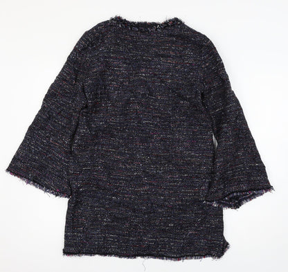Womens UK Size L Zara Blue Basic T-Shirt