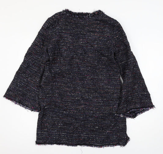 Womens UK Size L Zara Blue Basic T-Shirt