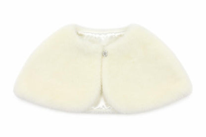 Front view of Flora girls’ ivory scarf scarves & wraps one size