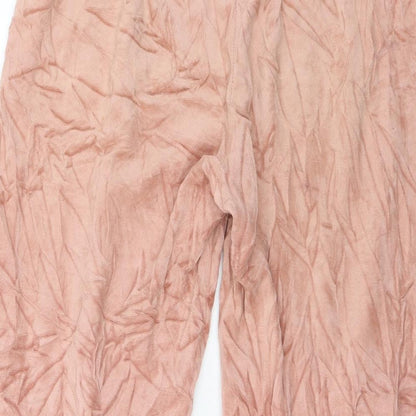 FOREVER 21 Womens Pink  Velour Capri Pyjama Pants Size M