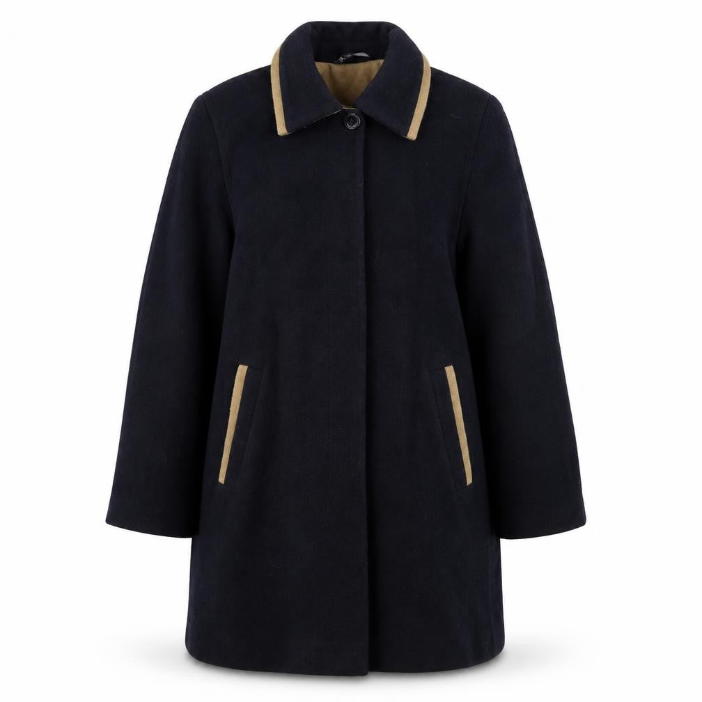Womens UK Size 10 BHS Black Overcoat