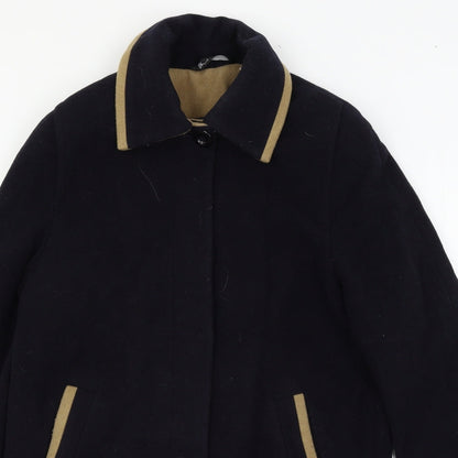Womens UK Size 10 BHS Black Overcoat