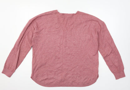 Only Carmakoma Womens Pink  Knit Pullover Jumper Size 14