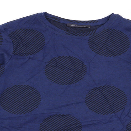 Womens UK Size 12 M&S Blue Basic T-Shirt