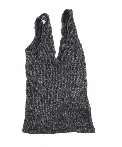 Womens UK Size 6 Topshop Black Basic Tank