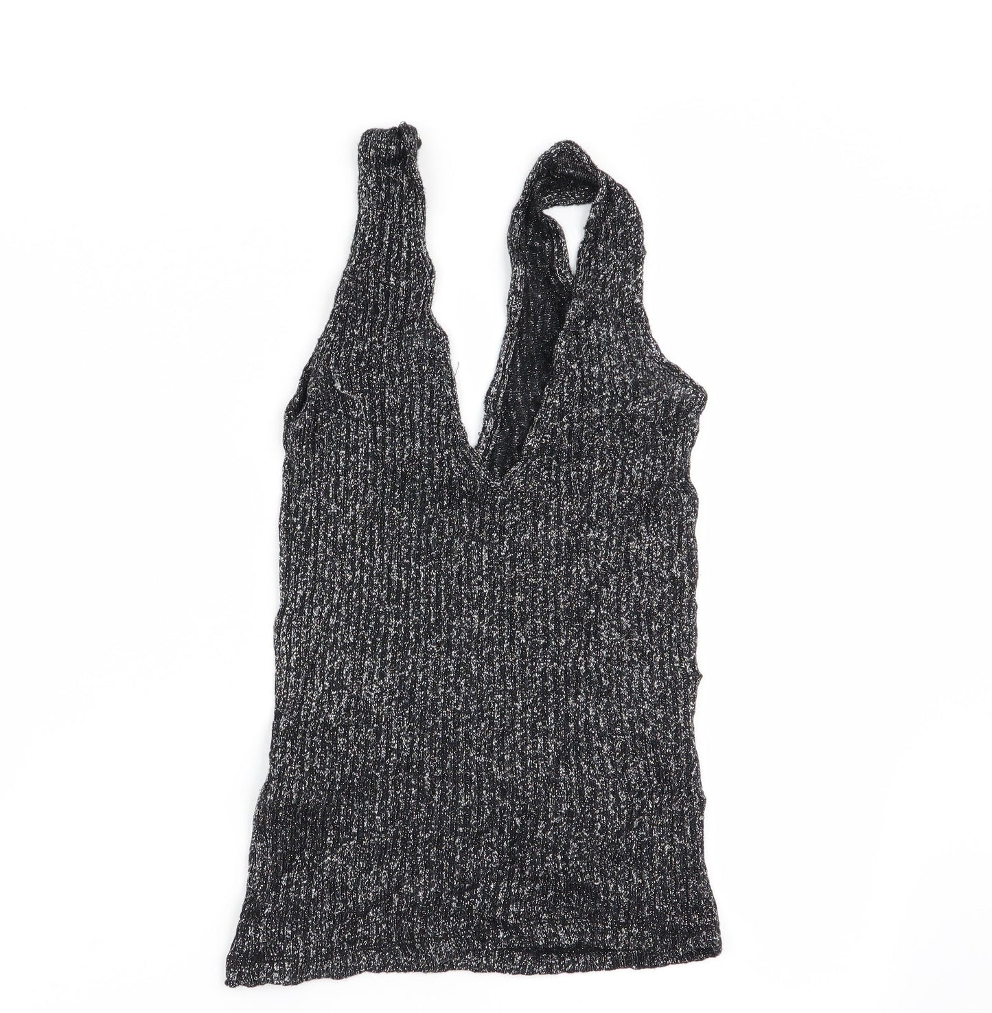 Womens UK Size 6 Topshop Black Basic Tank