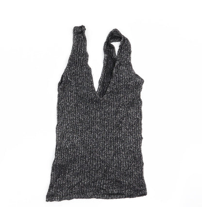 Womens UK Size 6 Topshop Black Basic Tank