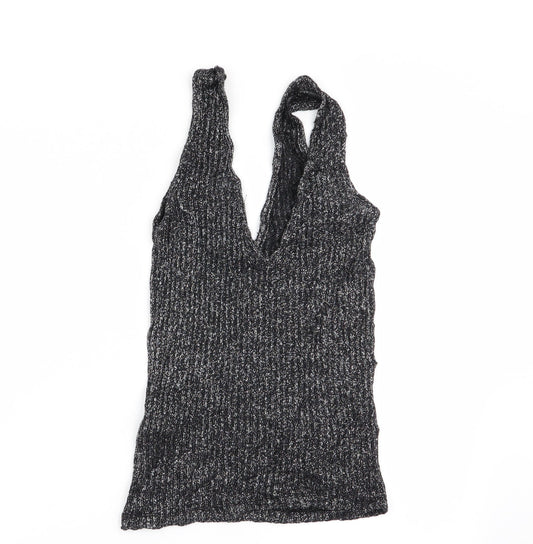 Womens UK Size 6 Topshop Black Basic Tank