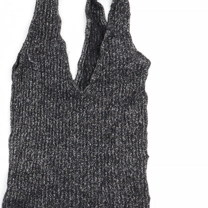 Womens UK Size 6 Topshop Black Basic Tank