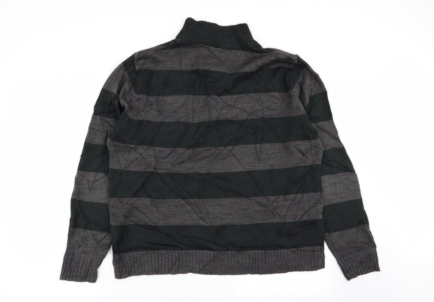 Beverly Hills Polo Club Mens Multicoloured Striped  Pullover Jumper Size M