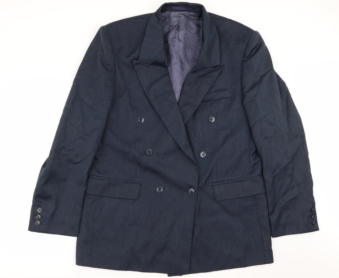 Mens UK Size L Sergio Rossi Regular Blue Suit Jacket