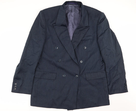 Mens UK Size L Sergio Rossi Regular Blue Suit Jacket