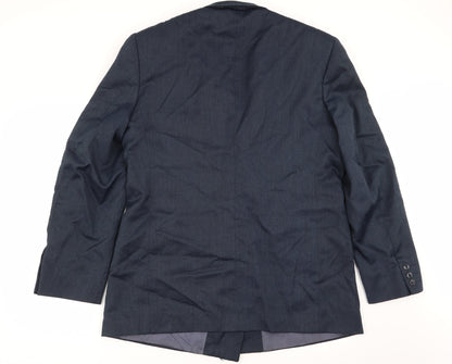 Mens UK Size L Sergio Rossi Regular Blue Suit Jacket